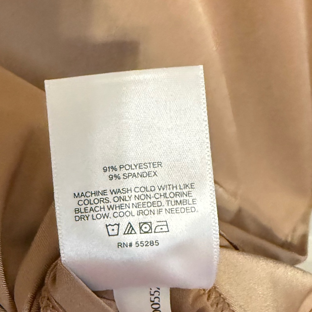 SOLD: Express Tan Twist-Front Body Contouring Shirt NWT - Picture 8 of 8